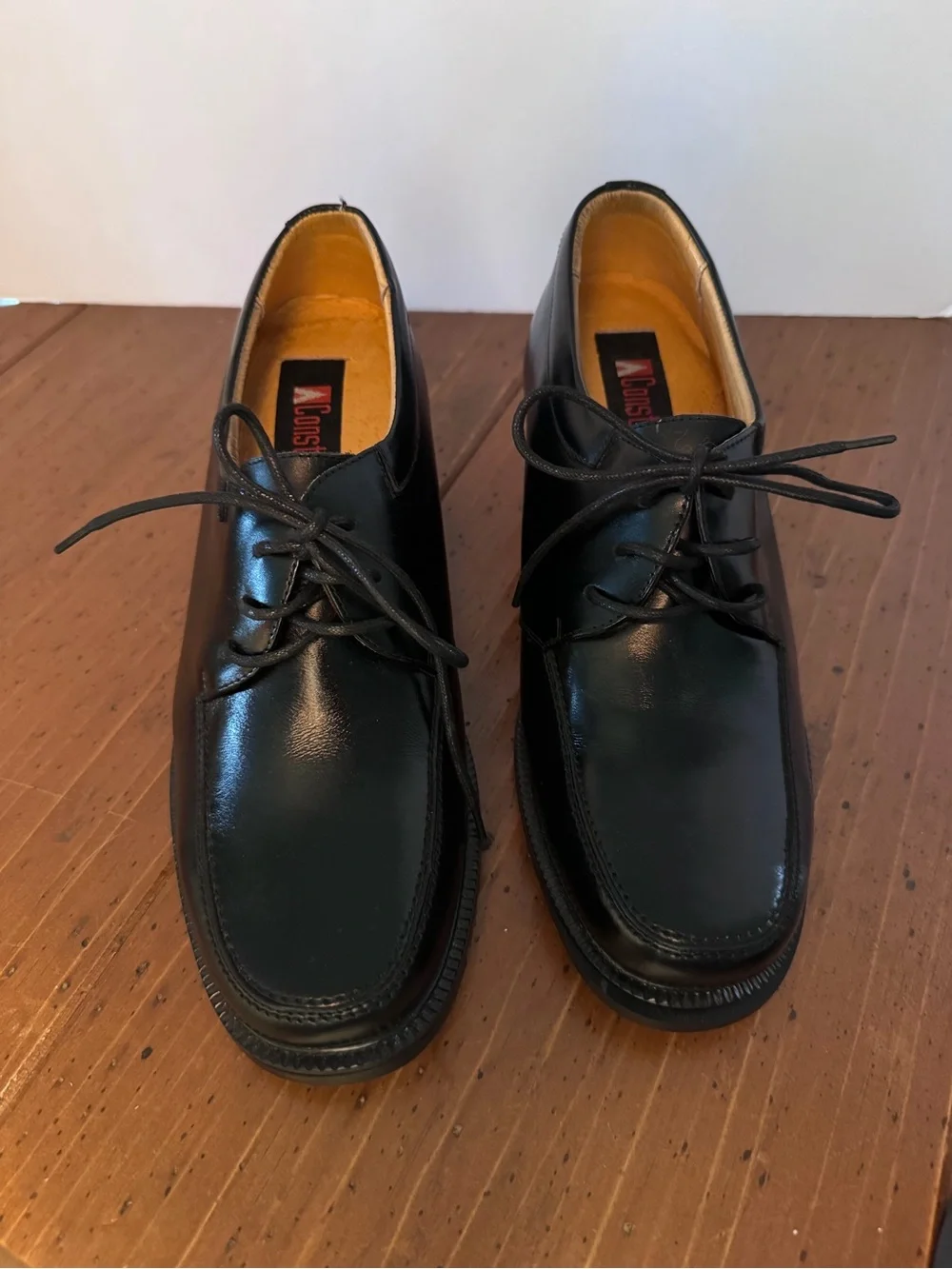 CONSTEP Leather Elevator Lace Up Oxford Lift Shoes - Men's Size 40 - Black